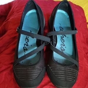 Skechers Black Women's Flats with Straps